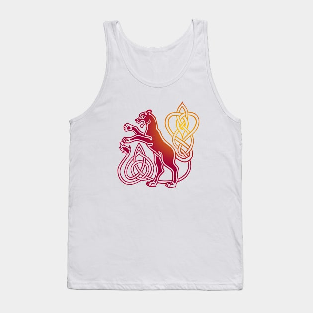 Celtic Lioness (Red/Gold) Tank Top by quakeandquiver